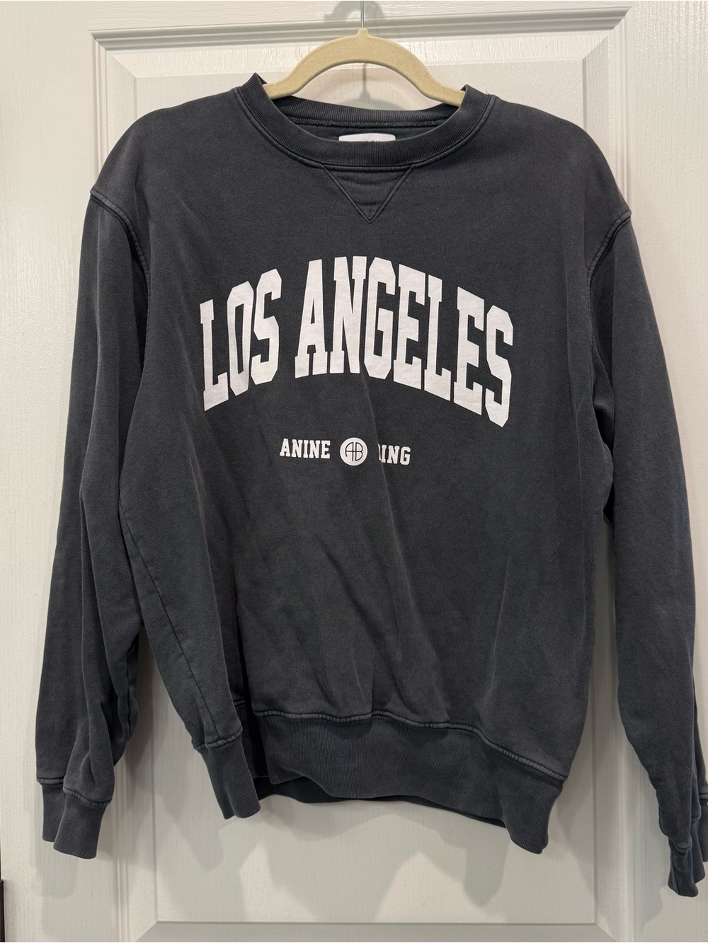 Anine Bing Los Angeles Crewneck Sweater - Charcoal